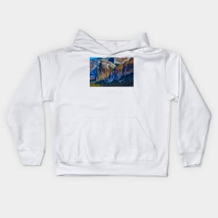 Snowy Bridalveil Falls Kids Hoodie